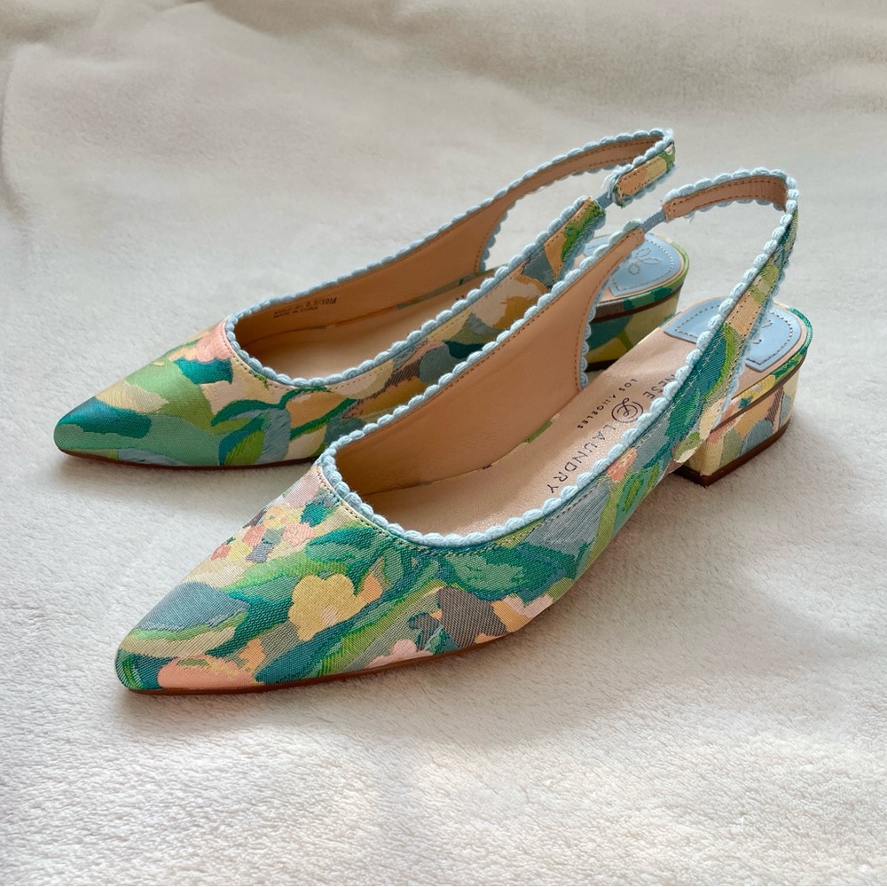Chinese Laundry Mango Pump Multicolor Floral Print Slingback Heels, Women's 8.5